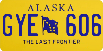 AK license plate GYE606