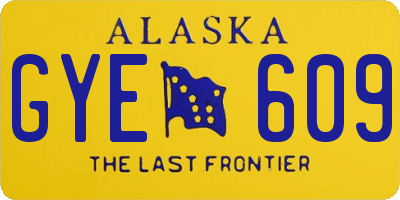 AK license plate GYE609