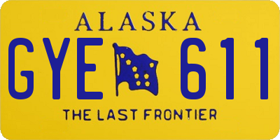 AK license plate GYE611
