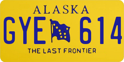 AK license plate GYE614