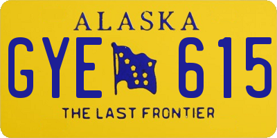 AK license plate GYE615