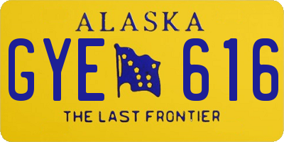 AK license plate GYE616