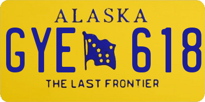 AK license plate GYE618
