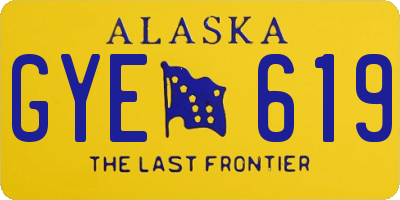 AK license plate GYE619