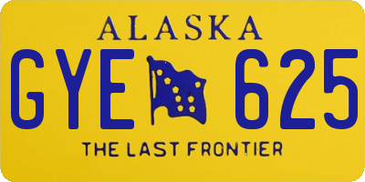 AK license plate GYE625