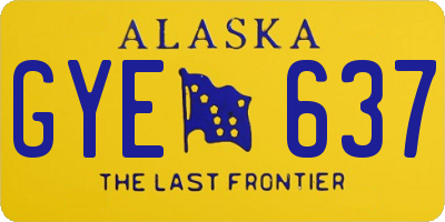 AK license plate GYE637