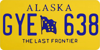 AK license plate GYE638