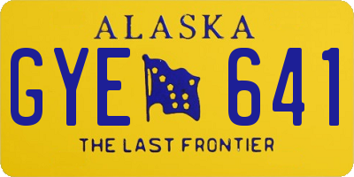 AK license plate GYE641