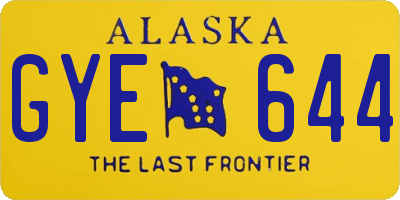 AK license plate GYE644