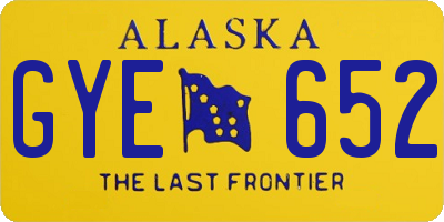 AK license plate GYE652