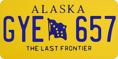 AK license plate GYE657