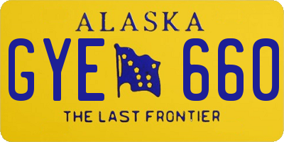 AK license plate GYE660