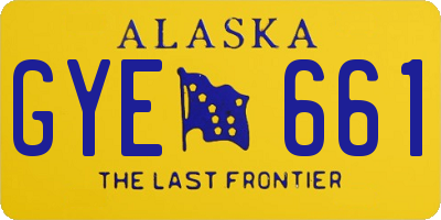 AK license plate GYE661