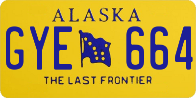 AK license plate GYE664