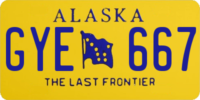 AK license plate GYE667
