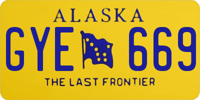AK license plate GYE669