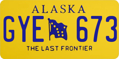 AK license plate GYE673