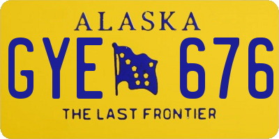 AK license plate GYE676