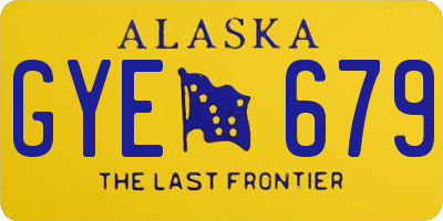 AK license plate GYE679