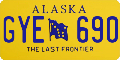 AK license plate GYE690