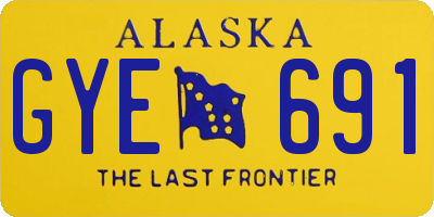 AK license plate GYE691