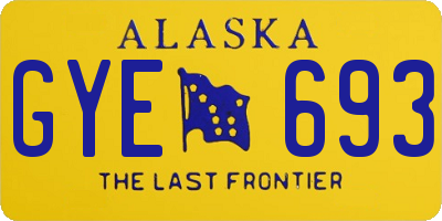 AK license plate GYE693