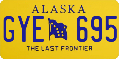 AK license plate GYE695