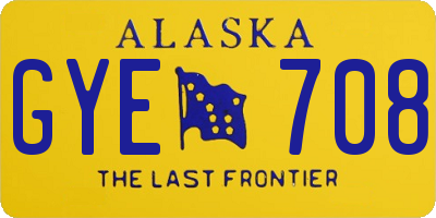 AK license plate GYE708