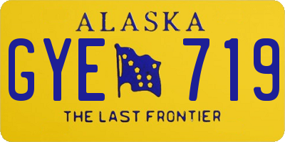AK license plate GYE719