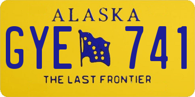 AK license plate GYE741