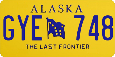 AK license plate GYE748