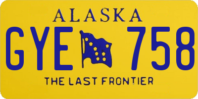 AK license plate GYE758