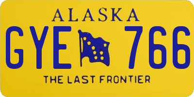 AK license plate GYE766