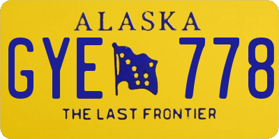 AK license plate GYE778