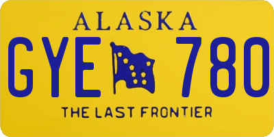 AK license plate GYE780
