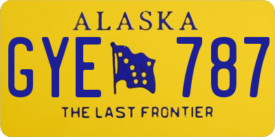 AK license plate GYE787