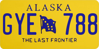 AK license plate GYE788