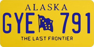 AK license plate GYE791