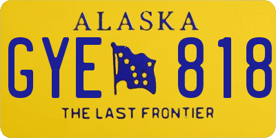 AK license plate GYE818