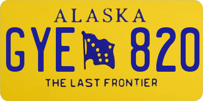 AK license plate GYE820