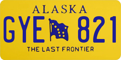 AK license plate GYE821