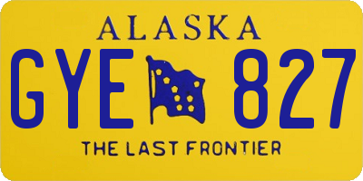 AK license plate GYE827
