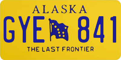 AK license plate GYE841