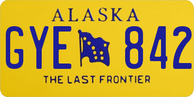 AK license plate GYE842