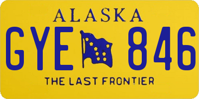 AK license plate GYE846