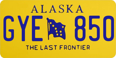 AK license plate GYE850
