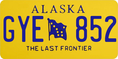AK license plate GYE852