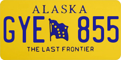 AK license plate GYE855