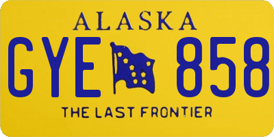 AK license plate GYE858