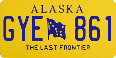 AK license plate GYE861